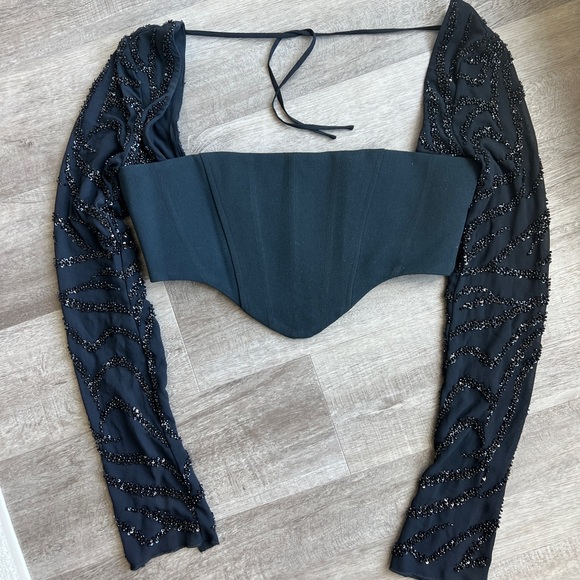 Oh Polly Astra Embellished Corset Black - Picture 2 of 11